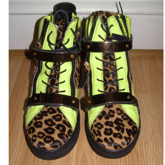 NEW Paolo Conte Leather Ponyhair Sneakers sz 8 HOT - Picture 4 of 8